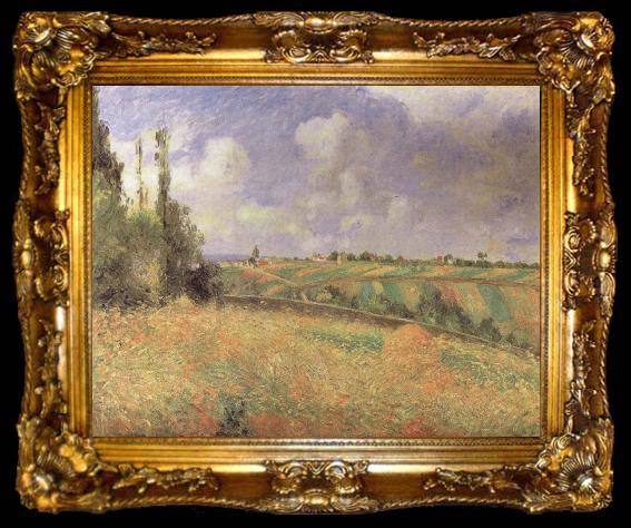 framed  Camille Pissarro Rye Fields at Pontoise, ta009-2